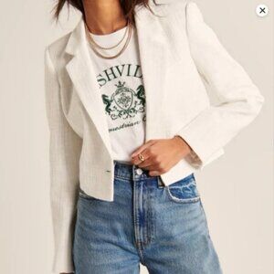 BNWT - ABERCROMBIE AND FITCH WHITE TWEED BLAZER - XL
